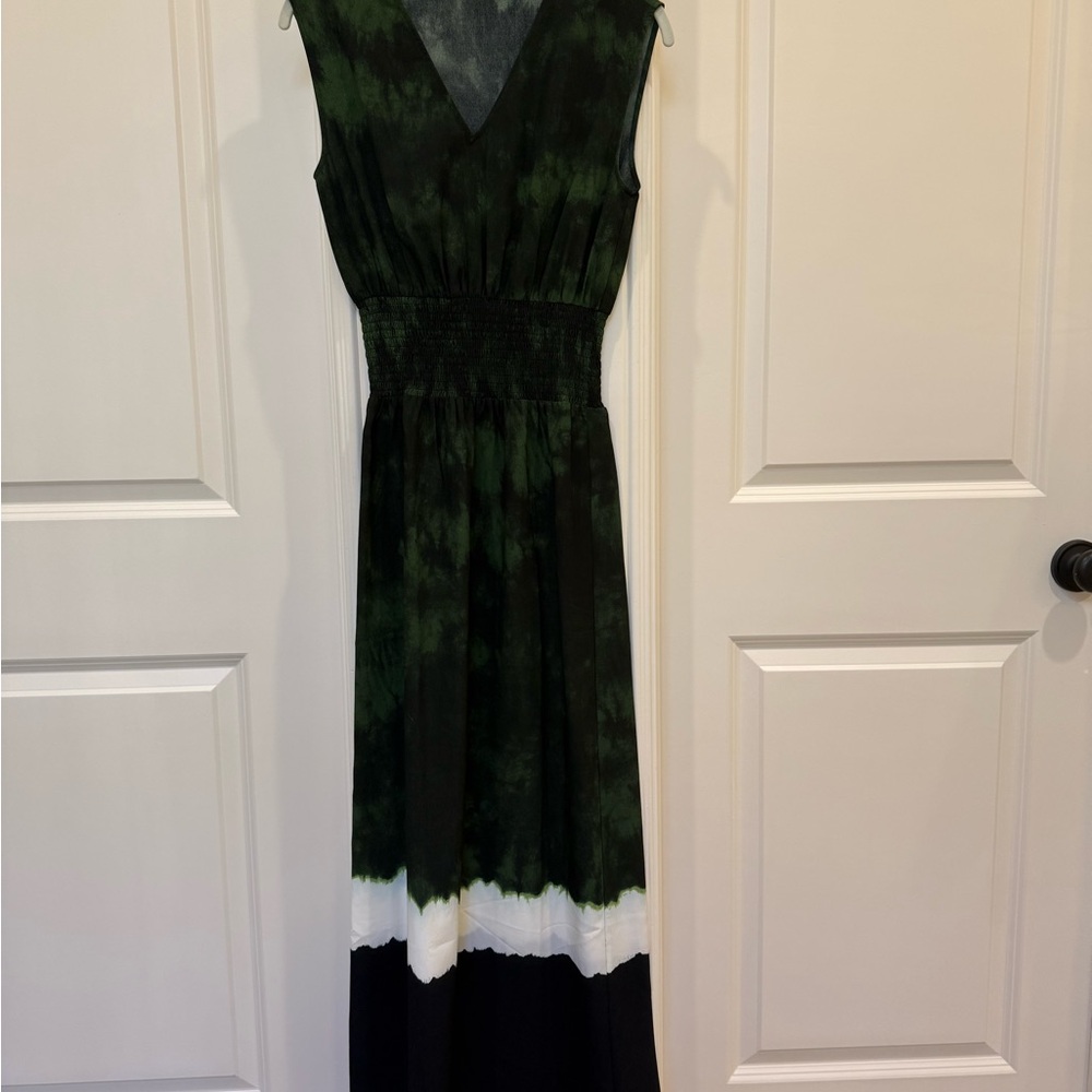 Maje Ribeira Green and White Maxi